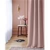 ROOM99 Tenda con occhielli, 140 x 260 cm, larghezza x altezza, oscurante, per soggiorno, camera da letto, rosa cipria, 1 pezzo