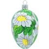 Vitbis Palle di vetro dipinte a mano, per albero di Natale pasquale, decorazione per la cucina, motivo floreale, design classico, 3 pezzi