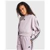 Adidas Felpa Girocollo Crop 3-Stripes Tech Viola Donna