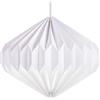 Tabeah Homeware Paralume per Lampada Origami Fatta a Mano - Paralume in Carta a Sospensione - Bianco - 39 x 30 cm (Diamante)