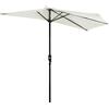Outsunny Ombrellone da Parete per Esterni in Poliestere Impermeabile Anti UV 269x138x236cm Bianco|Aosom