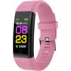 SMART-J Smartwatch Uomo Donna,Orologio Fitness Cardiofrequenzimetro/SpO2/Sonno/Contapassi, Notifiche Smart Watch Activity Tracker per iOS Android con Bluetooth 4.0 Batteria 90mha (Rosa)