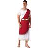 inlzdz Costume Toga Greca per Uomo Costume da Carnevale Festa di Halloween Fancy Dress per Travestimento Costume da Dio Greco Bianco Romano Borgogna M