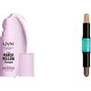 NYX Professional Makeup The Marshmellow Primer, Base per makeup, Primer versatile 30 ml & Highlight & Contour Stick, Stick per Contouring a Doppia Punta, Fair