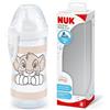 NUK, First Choice+, 10255659, Tazza per bambini dai 12 mesi in su, con beccuccio rinforzato a prova di perdite, clip e tappo protettivo, priva di BPA, 300 ml, motivo: Re Leone Disney (10255659, la