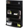 Furinno JAYA Torre di archiviazione multimediale a 6 livelli, Espresso