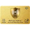 HIKERS Carta di blocco RFID/NFC Protezione per carta di credito contactless, carte bancaria, pasaporto, carta bancomat (Pack 3 carte)