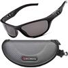 ZILLERATE Occhiali da Sole da Uomo Polarizzati, Ciclismo, Pesca, Golf, Corsa, Guida, Vela, Sci, Protezione UV400, Montatura TR90 Leggera e Avvolgente, Accessori con Custodia Rigida, Nero