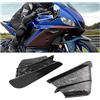 JNNJ 2Pcs Ala Aerodinamica per Moto, Moto ABS Carenatura Winglets, Ali Antivento Fisse Decorative per Il Moto, Accessorio di Modifica Universale Alette Aerodinamiche per Motociclette(Forgiato Lucido)