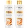 L'OREAL PARIS L'Oréal Paris Age Perfect Latte Detergente Viso Anti-Cedimento e Anti-Fatica Formula Struccante Nutriente Fortificante con Magnesio e Vitamina C per Pelli Mature - 2 Flaconi da 200ml