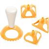 Lovelegis Taglia ravioli in 4 forme - tortelli - dolci - salati - pasta - pastella - forma - stampo - cuore - quadrato - tondo - triangolo - accessori cucina - utensili - colore random