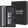 ZMHQLPDZ Borraccia Termica 500ml,Borraccia Isotermica con tappo tazza, Thermos acciaio inox 18/8 con Sottovuoto a Doppia Parete,Antigoccia,12 ore caldo/24 ore Freddo per Tè e Caffè