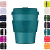 Ecoffee Cup 8oz 240ml Ecoffee Cup Riutilizzabile Eco-Friendly 100% a base vegetale tazza di caffè con coperchio e manica in silicone - Tazza da viaggio senza melamina, Bay Of Fires