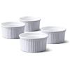 WM Bartleet & Sons 1750 TSET40 - Set di 4 pirottini tradizionali in porcellana, diametro 9 cm, colore: bianco