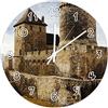Funlucy Orologio da parete rotondo - Medievale Castello di Bedzin Polonia Hdr Towers Orologio da parete per cucina, ufficio, camera da letto, orologio decorativo da appendere, 30 x 30 cm