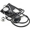 Belmalia Sfigmomanometro Aneroide con Stetoscopio Doppio, Pera, Manometro, Bracciale, Borsa per Servizio di Emergenza, Medico, Consultazione, Nero