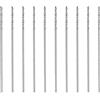 sourcing map 10 micro punte da 0,45 mm HSS (acciaio ad alta velocità) W6542, completamente rettificate, lunghezza 20 mm, per acciaio dolce, rame, alluminio