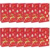 Idena 90823 - Sacchetti regalo renna, 12 pezzi, 11 x 18 x 5 cm, sacchetti di carta, sacchetti regalo Rosso Cervo