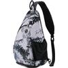 Waterfly Zaino Monospalla Portatile Sportivo Sling Bag Zaino Spalla per Uomo Donna (Grigio - camuffamento)