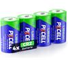 PKCELL Batterie CR2, batteria al litio da 3V 850mAh, per sensori, flash fotografico, fotocamera, collare per cani, torcia, confezione da 4, PKCELL