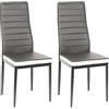 LANTUS Set 2 sedie impilabili Modello per Cucina Bar e Sala da Pranzo, Robusta Struttura in Acciaio Imbottita e Rivestita in Finta Pelle,2 pezzi