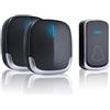 HOSPAOP Campanello Senza Fili da Esterno, 300m Campanello Wireless 58 Melodie e 4 Livelli di Volume, Impermeabile IP44, Indicatore LED per Casa, Ufficio, Anziani