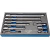CCLIFE 9 Pezzi Set di Prolunga Ribaltamento Prolunga Cricchetto da 1/4 + 3/8 + 1/2 pollici per Chiavi a Bussola | Cr-V