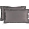 Baldiflex - Federe Cuscino 100% Cotone Percalle, 50x80 cm, Grigio