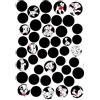 Komar Disney - Decalcomania adesiva da parete, 101 DOTS, dimensioni: 50 x 70 cm (larghezza x altezza), colore: Nero/Bianco