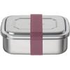 THERMOcafé by THERMOS TC Sandwich Box - Contenitore per il pranzo in acciaio inox con nastro in tessuto, per università, scuola e ufficio, lavabile in lavastoviglie e senza BPA