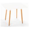 Produce Shop Tavolo quadrato 80x80 in legno design nordico per cucina bar ristorante Fern - Bianco