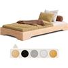 smartwood Letto bambini 80x160 TILA 7 - letto montessori bambini - letto singolo con rete a doghe per adulti 160x80 - Legno Naturale