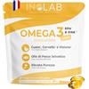 inolab LABORATOIRE INOLAB olio di pesce Premium 80% Omega 3 DHA EPA Epax I Totox basso | Fish oil selvatico ultra concentrato Omega3 I 2 capsule omega 3 1000 mg I Cuore Cervello Vista