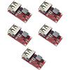 JZK 5 pezzi 6-24V 24V 12V a 5V 3A USB Step Down Modulo convertitore DC-DC Modulo Buck, Efficienza 97.5% Auto USB Mobile Phone Charger Modulo FAI DA TE