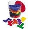 Learning Resources Pentamini Arcobaleno, dai 6 Anni, Set da 72, Apprendimento Geometrico Pratico, 6 Colori, Gioco Matematica