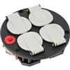 Brennenstuhl 1081080 prolunghe e multiple 4 presa(e) AC Nero, Rosso, Bianco