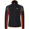 MONTURA Flash Sky Jacket, Giacca Leggera da Uomo ideale per attività outdoor, aerobiche e tempo libero (M, Nero/Arancio Brillante)