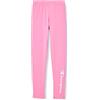 Champion Legacy C-Color-Logo Regular Leggings, Rosa Acceso, 5-6 Anni Bambina