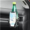 CGEAMDY Portabicchieri auto, 2 in 1 Portacellulare per Auto Universale Portabevande per Auto Regolabile Supporto Smartphone, Può Contenere Bevande, per Bocchette di Ventilazione Auto(Nero/Argento)