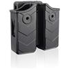 efluky Porta Caricatore Tasca Portacaricatori per Fondina Golck 17 19/Beretta 92 96 FS/CZ 75 Tactical Sports/Walther P99/Sig Sauer P226/H&K, Clip Regolabile