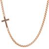 GAVU Collana Acciaio Inossidiabile Uomo con Croce Catena Oro Rosa Collana Uomo con Croce 50cm