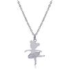 WANDA PLATA - Collana con Ciondolo Ballerina, per Bambine, Ragazze e Donne, in Argento 925, Ideale come Regalo per la Prima Comunione