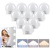 Laspi Luci di Specchio Vanità,Luci LED Stile Hollywood per Trucco,3 Modalità di Colore e 10 Livelli di Regolazione 10 Lampadine a Specchio Cosmetico con USB per Specchio Cosmetico,Lampada Specchio Bagno