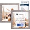 CABBEL confezione doppia (set di 2) cornice 30x30 cm, Grigio (Calcestruzzo), robusta cornice in legno MDF, plexiglass infrangibile,