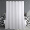Popkozzi Tenda da doccia bianca in tessuto per il bagno, in tessuto di lino, antimuffa, lavabile, impermeabile, in poliestere, tenda da doccia - semplice ed elegante decorativo Shower Curtain -183 x 183 cm