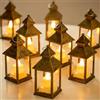 Romadedi, lanterne LED metalliche mini, decorazione da tavolo per matrimoni, Halloween, Ramadan, giardino, balcone, interni e esterni, set da 20 pezzi