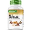 Vit4ever Complesso di funghi - 180 capsule - 1500 mg di estratto per dose giornaliera - 32% di polisaccaridi - Con Criniera di Leone (Hericium), Reishi, Cordyceps, Shitake e Agaricus Blazei - Vegan