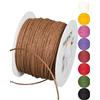 Halbach Seidenbänder Filo di carta riciclata con filo, larghezza 2 mm, lunghezza 100 m, cordoncino di carta per fai da te e per la floristica, filo per fai da te per idee creative, colore: marrone