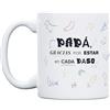 UO Tazza regalo con messaggio papà grazie per essere in ogni passo, regalo per papà, regalo per genitori, 350 ml, ceramica