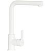 SCHOCK | Miscelatore Aquatown Doccia Monocomando con Canna Alta a Ponte e Doccetta Estraibile, Colore DAY Bianco Opaco, h320